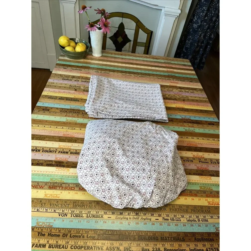 Pottery Barn Kids Floral Sheet Set Twin Flat Fitted Sheet 2pcs Daisy Boho Girls